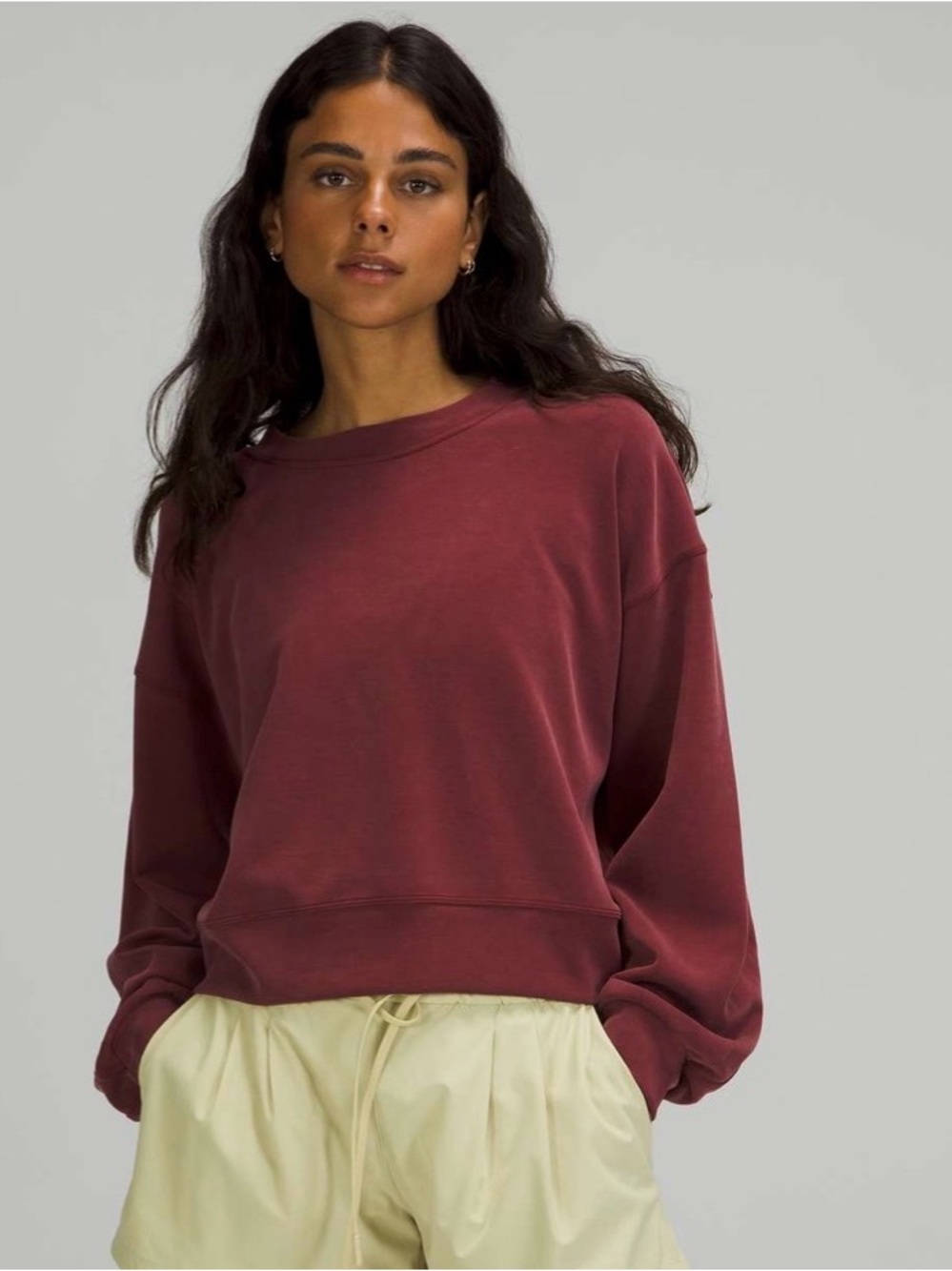 Lululemon perfectly oversized cropped crew soft stream